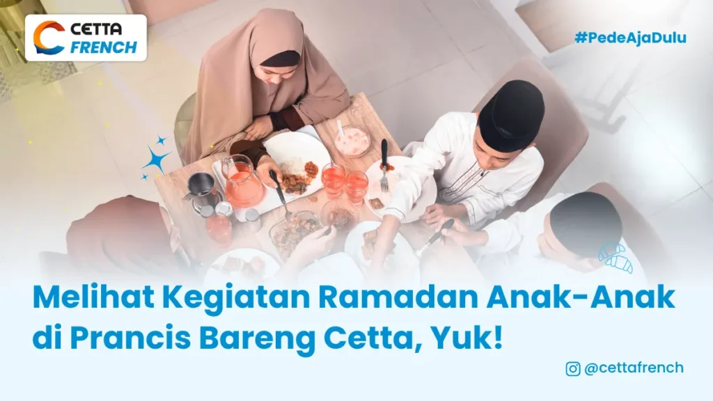 keluarga yang sedang berkumpul berbuka puasa bersama di satu meja yang sama